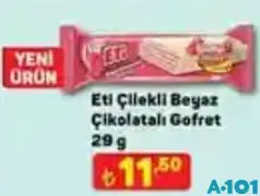 ETİ GOFRET ÇİLEKLİ BEYAZ ÇİKOLATALI 29 G